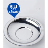 Takaz Global Veneta 6 Adet Metal Çay Tabağı Seti